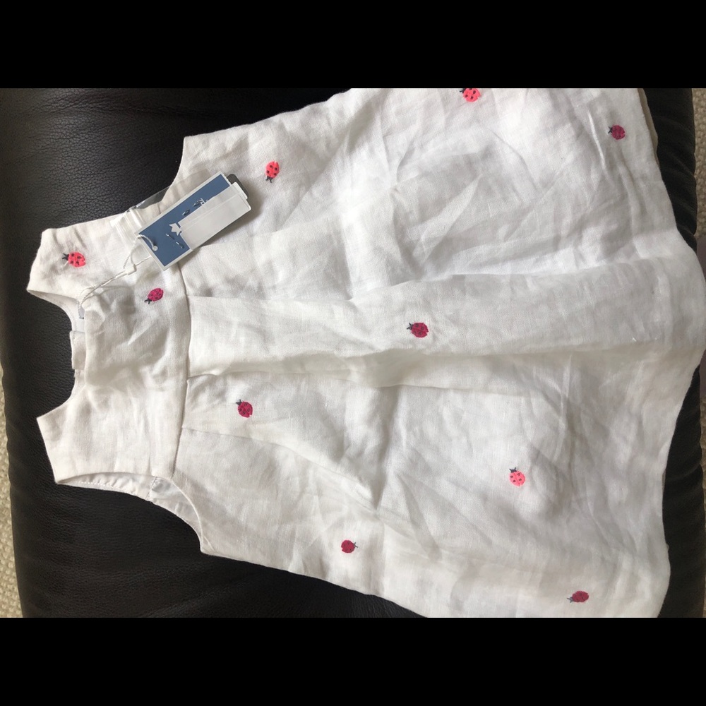 NWT 12 month Jacadi white Linen dress